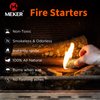 MEKER Fire Starters - Natural Fire Starters for Fireplace, Campfires, Fire Pit, BBQ Grill, Wood Stove, All Weather Charcoal Starter, Wood Wool Firelighters & Odorless Fire Starter Eco Friendly