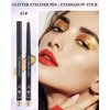 Chameleon Glitter Eyeliner Gel Pencil,Metallic Shimmer Gold Sliver Colored Gel Eyeliner Pen,Longlasting Waterproof Eye Liner Eyeshadow Cream Stick,High Pigmented,delineador de ojos contra el agua-01#
