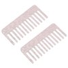 VOCOSTE 2 Pcs Hair Comb Wide Tooth, Anti-Static, for Thick, Curly Hair, Hair Care, Detangling Comb, for Wet and Dry, 2.5mm Thick Pink