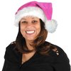 Beistle Cerise Pink Santa Hat with White Trim – Christmas Themed Cap, Dress-Up Costume Accessory, Winter Party Supplies, Kris Kringle Holiday Headwear, Seasonal Festival