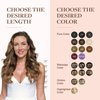 GOO GOO Clip in Hair Extensions Real Human Hair, 18inch 120g 7Pcs, 4/27/4 Balayage Chocolate Brown to Caramel Blonde, Remy Human Hair Extensions Clip ins for Women, Natural Human Hair