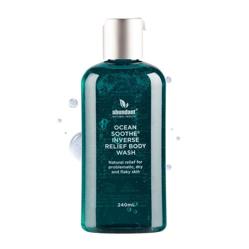 Abundant Natural Health Ocean Soothe Inverse Relief Body Wash with Highly Concentrated Pure Magnesium Salts to Cleanse and Hydrate Dry, Flaky Skin, Organic, Moisturizing, Fragrance-Free, 240mL