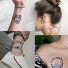 Ooopsiun Semi-Permanent Tattoos for Women Girls - Realistic Mountain Butterfly Temporary Tattoos/Waterproof/Lasts 1-2 Weeks/Fades Naturally/Body Art Stickers