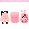 ENOCHT 19 Pcs Girl Doll School Accessories Mini Doll Backpack Mini Desk Lamp Laptop Mini Globe Glasses and Headset for 11.5 Inch Doll School Playset