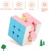 Speed Cube 3x3 Stickerless for Kids and Adults –Smooth and Quick Puzzle Cube – Fun and Entertaining – Develops Motor Skills, Dexterity – Stimulates and Challenges Mind