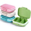 4 PC Pill Case 3 Removable Compartments Pill Box BPA-free,day pill organizer/3 times a day/AM-PM Travel Pill Organizer for Pocket or Purse storage vitamin, fish oil or medicine