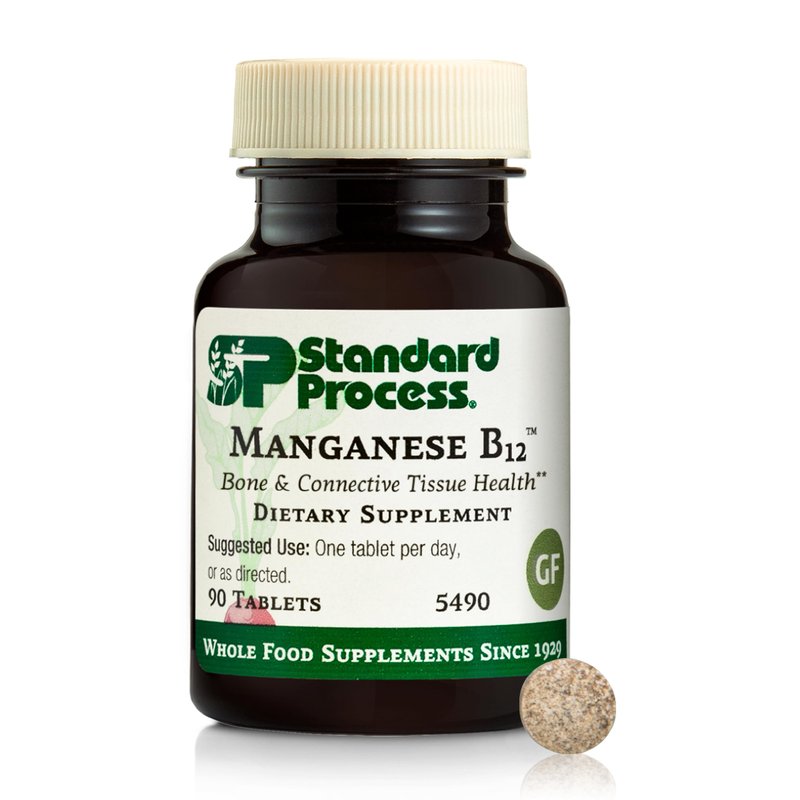 Standard Process Manganese B12 - Supports Bone & Connective Tissue Health - Hemoglobin Formation ...
