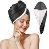 Bsofter Microfiber Hair Towel Wrap for Women - Anti Frizz Satin Hair Wrap Towels,Super Absorbent Wet Hair Towel Wrap,Hair Towel for Curly Hair,Satin Hair Wrap for Sleeping
