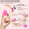 12 Pieces Professional Makeup Sponge Set,Latex Free Flawless Soft Setting Face Puffs,Beauty Sponge Blender Cosmetic Applicator for Powder,Liquid,Facial Makeup Tools