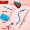 Xinnun 52 Pcs Colored Hair Feathers Extension Kit Women Christmas Party Cosplay 13 Colors Long Straight Synthetic Hair Feather 200 Silicone Lined Micro Ring Crochet Hook Hair Extension Remover Plier