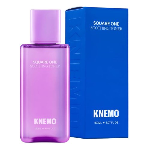 KNEMO Square One Soothing Toner for Sensitive Skin with Calming CICA, Tea Tree, Anti-Sebum, Antioxidants, AHA, PHA, Niacinamide, Vegan, Cooling, Fragrance-Free | 5.07 fl oz ✦ 150ml
