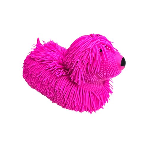 Zugar Land Soft Shaggy Puffer Dog Toy (1 Pink) (8&quot; x 5&quot;) Filled with air for a Fun Squishy Stretc...