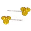 MOUSE JEWEL HEAD Handmade Bobby PIn Hair Clips - Set of 2 - You Choose Color (Hot Pink)