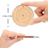 Artmag Natural Wood Slices 30pcs 2.4"-2.8" Unfinished DIY Crafts Predrilled with Hole Round Wooden Circles for Arts Rustic Wood Slices Christmas Ornaments Decor