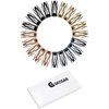 Geosar 40 Pieces Hair Clips, Grip Hair Clips Metal Hair Barrettes for Women Snap Clips Double Hair Clip Pins, Women Hair Accessories for Girls Hair Making Salon (Black, Dark Gray, Ancient Red, Green)