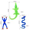 PPXMEEUDC 27PCS Multi-color and Multi-style Stretchy Sticky Toys Including Sticky Hands Wall Climbers Men Hammers Lizards Snake Crocodile and Skeletons for Kids Party Favors