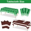 Football Party Supplies Kit Serve 24,Includes Dinner Plates, Dessert Plates, Napkins, Cups,Banner and Touchdown Tablecloth for Football Birthday Party Football Gameday Tailgate Party Decorations
