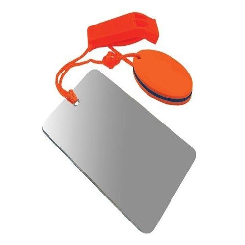 UST Find-Me Signal Mirror & Hear-Me Floating Whistle Combo with Three Wilderness Essentials in One, Including a Signaling Mirror, Emergency Whistle and Orange Float; Great for Camping, Backpacking and Survival