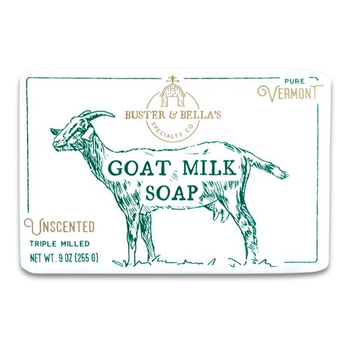 Buster & Bella's Unscented Triple Milled Goat Milk Soap Sensitive Skin, Cruelty & Fragrance Free