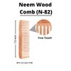 SVATV Handcrafted wood Comb for Detangling Hair Comb For Thick, Curly And Wavy Hair, Non-Static and Eco-friendly Made in India N-82