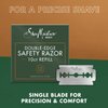 Shea Moisture Men, Double Edge Safety Razor with 10 Refill Double Edge Razor Blades for Men, Platinum Coated, Stainless Steel, Dad Gifts, 1 Razor Handle & 10 Razor Blades per Box
