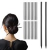 22 Pack Chopsticks for Hair Bun Chinese Hair Sticks, Black Wood Hair Sticks Chopsticks, Pencil Long Hairpins Hair Clips for Hairstyles Decorative Accessories for Women Girls