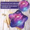 Whaline 40Pcs Galaxy Space Party Paper Plates Star Shaped Disposable Plates 4 Designs Decorative Tableware for Party Supplies Table Decor, 7.1 Inch