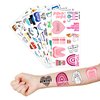 96PCS Cute Future Dental Dentist Temporary Tattoos Birthday Themed Party Supplies Decorations Favors First Milk Tooth Teeth Stickers Tattoo Gifts for Baby Kids Girls Boys Decor School Reward Christmas