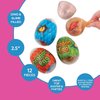 Fun Express Dinosaur in Slime Filled Plastic Eggs - Active Play Toys and Easter Egg Basket Ideas - Birthday Party Favors for Boys - Toddler Boys Egg Hunt Games - Set of 12