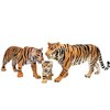 Gemini&Genius Tiger Figurine Toys, Safari Animal Action Figures, 3 Pcs Wildlife Animal Toys-3-6 Inches Length-Great for Kids Gift, Party Favors, Treasure Box Prizes, Goodie Bag Fillers or Cake Toppers