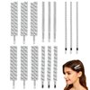 Beaupretty 15pcs Rhinestone Hair Clips Crystal Bobby Pins Metal Bling Barrettes Hair Accessories for Women Girls Silver