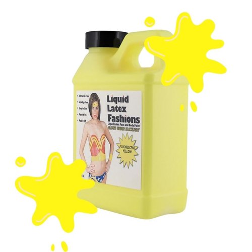 Ammonia Free Liquid Latex Body Paint 8oz Fluorescent Yellow