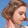 PH PandaHall 50 Sets 5 Colors Hair Bobby Pins, 50pcs Hair Clips Tray Hair Pins Setting Blank Bobby Hair Pins Base and 50pcs Glass Cabochons for Cameo DIY Barrettes Hairpins Findings