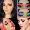 Afflano Rainbow Eyeshadow Palette Matte Shimmer Pressed Glitter, Pigmented Colorful Eye Shadow Pallets, Pink Red Orange Yellow Green Blue Purple 35 Color, Bright Prime Makeup Palette