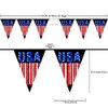 Fabric Pennant Banner for Independence Day, Happy 4th of July American Flag Banner, Patriotic Party Decorations and Supplies, Patriotic USA Bunting Banner