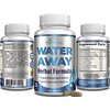Water Away Gentle Herbal Diuretic - Natural Diuretic Water Pills - Relieve Bloating, Reduce Excess Water Weight with Dandelion Leaf, Green Tea, Detox Cleanse & Urinary Health. Non-GMO, 60 Capsules