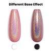 RARJSM Holographic Nail Polish Rose Gold Gel Nail Polish with Mermaid Unicorn Effect Glitter Gel Nail Polish RAR73 Suitable for Spring Summer