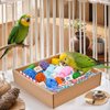 HOSUKU Colorful Bird Foraging & Shredding Toys Box – Safe Bird Toys for Parakeets, Cockatiels, Conures & Small Birds, Perfect for Christmas & New Year