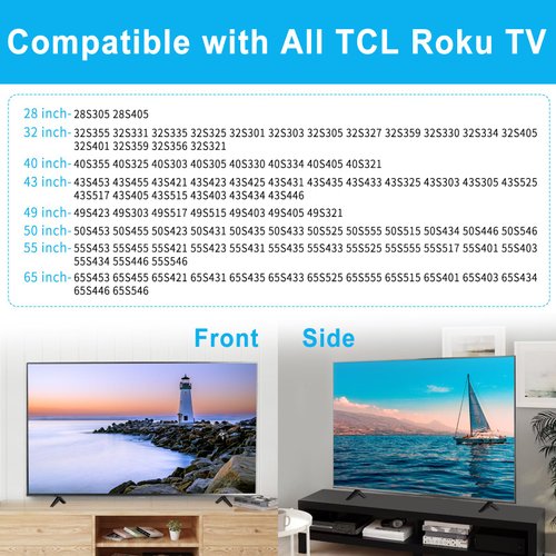 TV Stand Base TV Legs Compatible with TCL 28 32 40 43 49 50 55 65 Inch 4K UHD HDR Roku Smart TV, TV Stand Legs for TCL TV Model 28S305, 32S330, 40S330, 43S423, 43S425, 49S321, 50S425, 55S423, 65S453