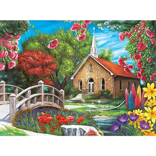 Puzzle Collector Art 1000 Piece Puzzle - Serenity Church