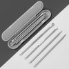 8 PACK Glass Nail File Case, Clear Glass Nail Files Case, Acne Needle Blackhead Acne Needle Organizer Case, Clear Box for Nail Tool for Storage Organizer Case