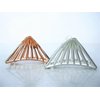 Generic Small/medium rose gold or silver triangle metal hair claw clip (Primary color: Rose gold), 1 Count (Pack of 1)