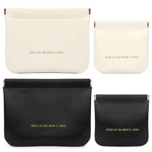 Glitzcharm 4Pcs Small Makeup Bag for Purse, Mini Travel Cosmetic Bags for Women Portable Coin Purse Lipstick Organizer Makeup Pouch (Black and White)