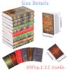CCOZN 30 Pieces Miniature Dollhouse Books - 1:12 Scale Mini Dollhouse Miniatures Books Accessories Tiny Books for Dollhouse BookShelfs Dollhouse Furniture Pretend Play Supplies
