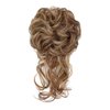 Messy Bun Hair Piece Tousled Updo Hair Buns Extension Elastic Hair Band Hair Pieces Curly Hair Bun Scrunchie for Women Curly Chignon Ponytail Hairpiece Daily Wear(Light Brown mix Ash Blonde)