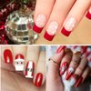 2 Boxes Christmas Red Green Chrome Nail Powder, Mirror Effect Aurora Magic Pearlescent Nail Jewelry Glitter Powder Holographic Pigment Mermaid Pearl Aurora Dust Nail Powder, DIY Nail Art Decorations