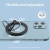 AUROX Magnetic Phone Ring Holder for Magsafe Phone Grip Adjustable Magnetic Phone Grip for MagSafe Accessories Finger Ring Grip Stand for iPhone 16 15 14 13 12, Removable for Wireless Charging (Black)