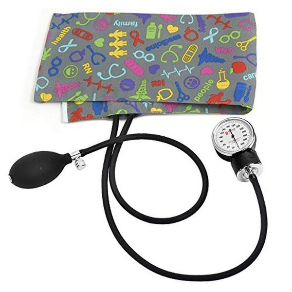 Prestige Medical Premium Adult Aneroid Sphymomanometer In Box Packaging, Medical Symbols Pewter