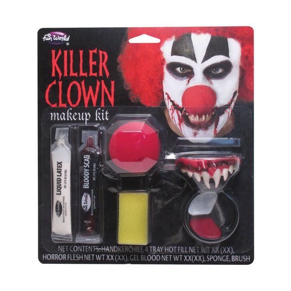 Fun World Killer Clown Horror Makeup Kit