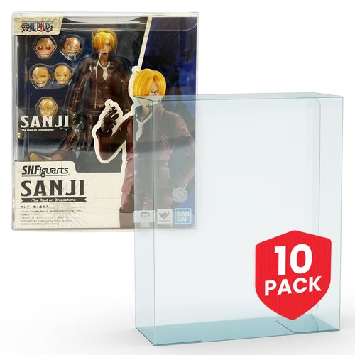EVORETRO SH Figuarts Sanji PET Storage Case Protector Pack of 10 - 0.40MM Thick Crystal-Clear Display, Archival Grade Durable Impact-Resistant Action Figure Display Case